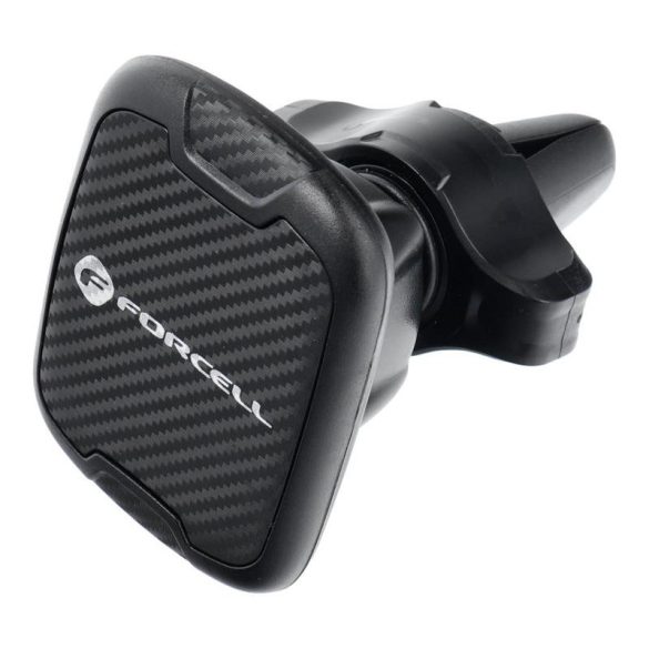 Suport auto negru Forcell carbon H-CT325 magnetic pentru aerisire