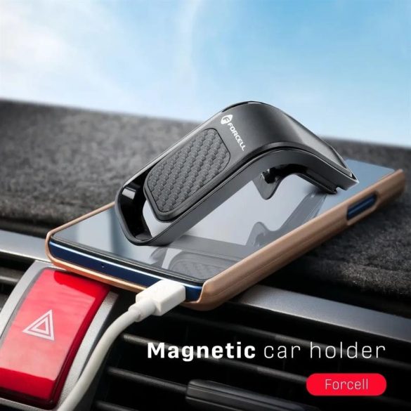 Suport auto Forcell carbon B060 negru care poate fi amplasat pe orificiul de aerisire