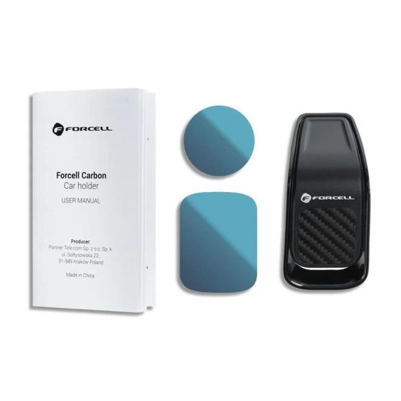 Suport auto Forcell carbon B060 negru care poate fi amplasat pe orificiul de aerisire