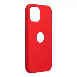   HUSĂ! - Husa din silicon pentru iPhone 12 Pro Max (6,7"), mata, interior din piele intoarsa, decupaj, rosu, silicon Forcell