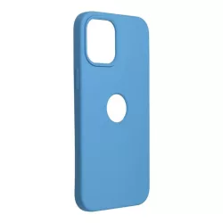   HUSĂ! - Husa din silicon pentru iPhone 12 Pro Max (6,7"), mata, interior din piele intoarsa, decupaj, albastra, silicon Forcell