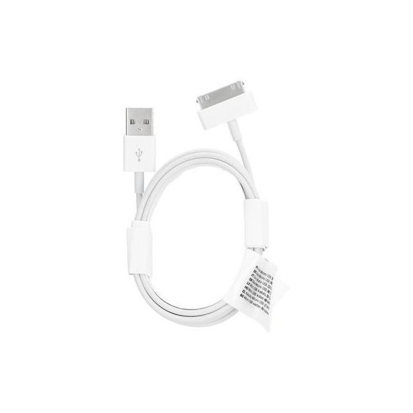 iPhone 30pin - cablu de date USB-A, alb, 1m, 1A, C606
