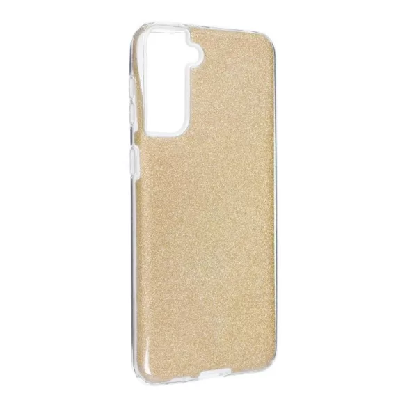 HUSĂ! - Husă din silicon pentru Samsung Galaxy S21 Plus, sclipici, capac din spate, auriu, SM-G996, strălucitor