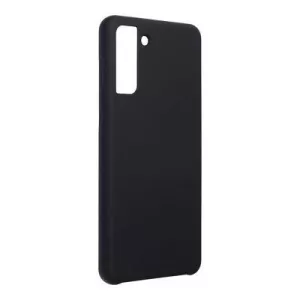 HUSĂ! - Husa din silicon pentru Samsung Galaxy S21 Plus, mata, interior din piele intoarsa, neagra, SM-G996, silicon Forcell