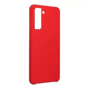 HUSĂ! - Husa din silicon pentru Samsung Galaxy S21 Plus, mata, interior din piele intoarsa, decupaj, rosie, SM-G996, silicon Forcell