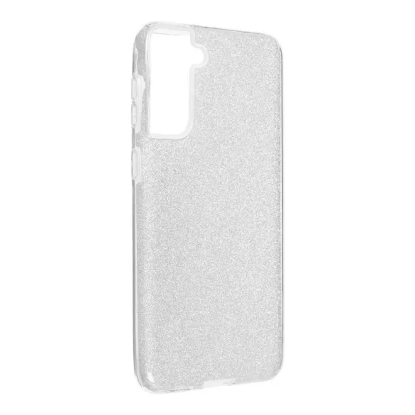 HUSĂ! - Husă din silicon pentru Samsung Galaxy S21 Plus, sclipici, husă din spate, argintie, SM-G996, strălucitoare
