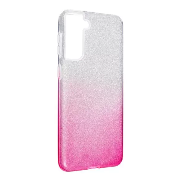 HUSĂ! - Husă din silicon pentru Samsung Galaxy S21 Plus, sclipici, husă din spate, roz-argintiu, SM-G996, strălucitoare