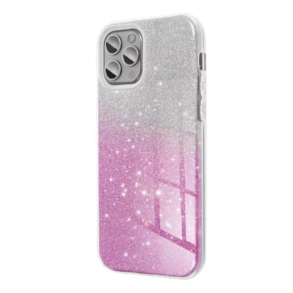 HUSĂ! - Husă din silicon pentru Samsung Galaxy S21 Plus, sclipici, husă din spate, roz-argintiu, SM-G996, strălucitoare