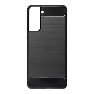 HUSĂ! - Husa din silicon Samsung Galaxy S21 Plus, neagra, SM-G996, fibra de carbon