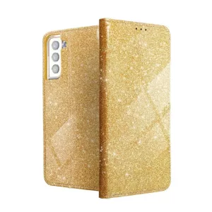 HUSĂ! - Carcasa magnetica Samsung G996 Galaxy S21 Plus 5G cu sclipici auriu