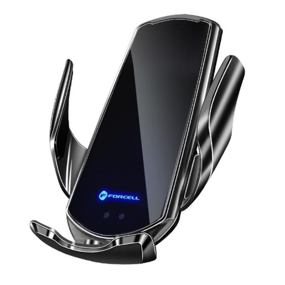 Suport auto universal / cu încărcare wireless (Wireless), închidere automată, 15W, rotativ 360°, negru, Forcell HS1