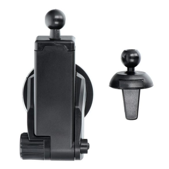 Suport auto universal / cu încărcare fără fir (Wireless), închidere automată, 15W, rotativ 360°, roșu, Forcell HS1