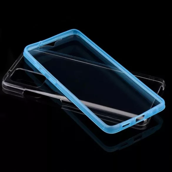 HUSĂ! - Husă față + spate Samsung Galaxy S21 Plus, PC + TPU, 360°, cu cadru albastru, SM-G996, Forcell