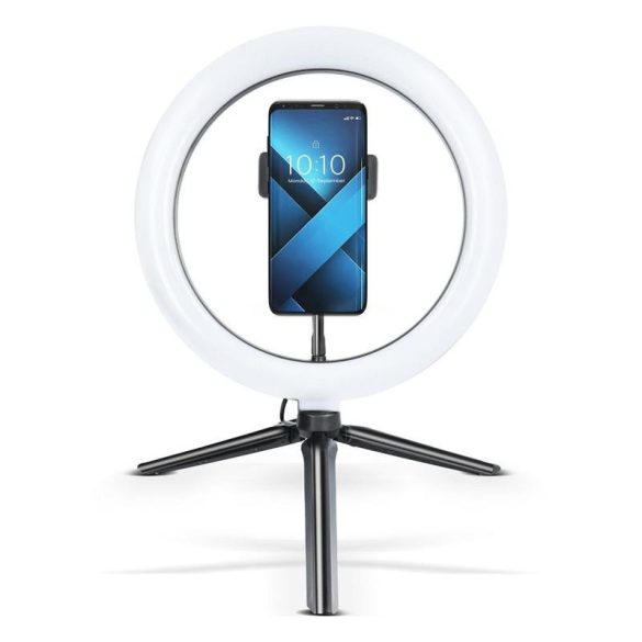 Stand selfie LED cu lumină neagră cu telecomandă 10"