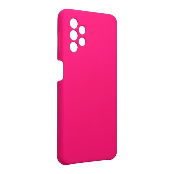 Forcell Silicone Samsung A326 Galaxy A32 5G roz Husa din silicon cu interior din piele intoarsa
