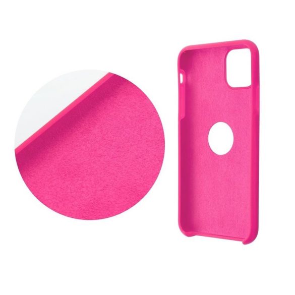 Forcell Silicone Samsung A326 Galaxy A32 5G roz Husa din silicon cu interior din piele intoarsa