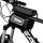 Suport / geantă pentru telefon cu fermoar montat pe cadru de bicicletă, negru, 1L, 4 "- 7", WILDMAN ES6 Suport / geantă pentru telefon cu fermoar montat pe cadru de bicicletă, negru, 1L, 4 "- 7", WILDMAN ES6