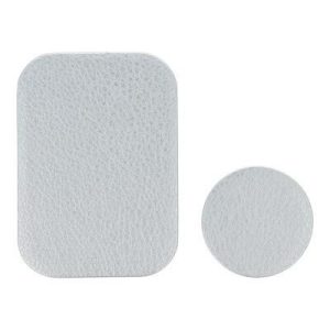 Tabla metalica cu capac din piele argintie pentru suport magnetic