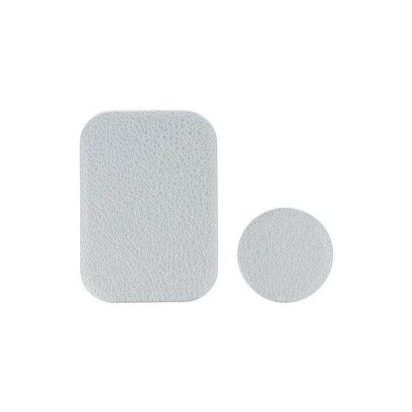 Tabla metalica cu capac din piele argintie pentru suport magnetic