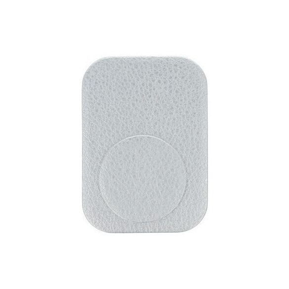 Tabla metalica cu capac din piele argintie pentru suport magnetic
