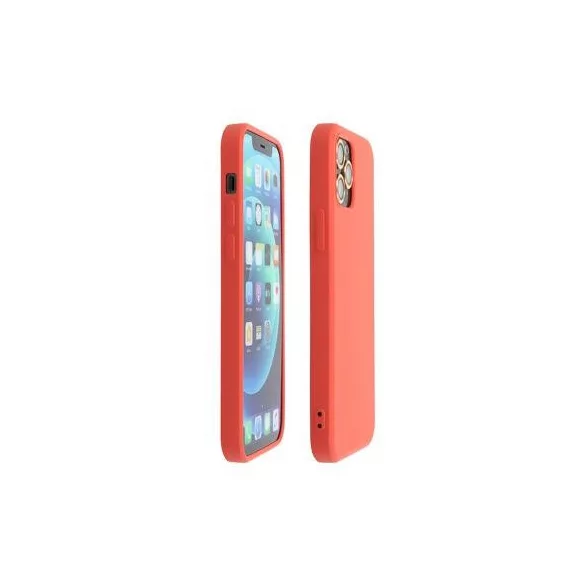 HUSĂ! - Husa din silicon Samsung Galaxy S21 Plus, husa spate, roz coral, mat, interior din velur, SM-G996, Forcell Silicone Lite
