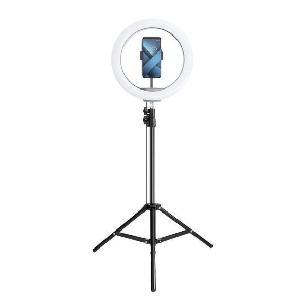 Stand pentru selfie LED RGB cu iluminare neagră cu telecomandă 12"