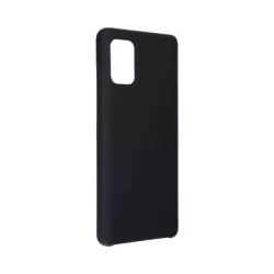   HUSĂ! - Husa din silicon Samsung Galaxy A72 4G/5G, mat, interior din piele intoarsa, neagra, SM-A725, SM-A726, Silicon Forcell