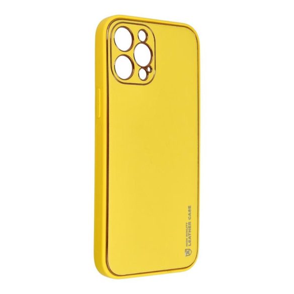 Husă din piele artificială Forcell pentru iPhone 11 Pro (5,8"), galbenă