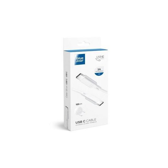 BlueStar Type-C - Cablu de date alb Tip-C 1,2m 3A