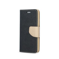   Husă pentru telefon Samsung Galaxy A22 4G, husă carte, husă cu deschidere laterală, închidere magnetică, negru și auriu, SM-A225, Fancy