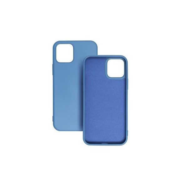Forcell Silicone Lite iPhone 13 (6.1") husă albastră din silicon cu interior din piele intoarsa
