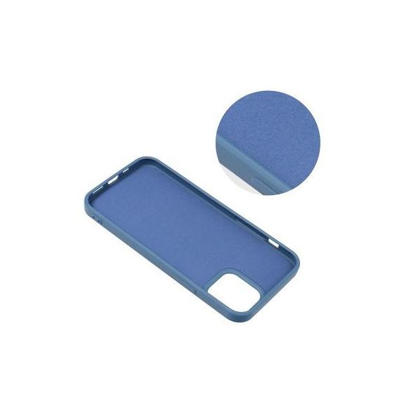 Forcell Silicone Lite iPhone 13 (6.1") husă albastră din silicon cu interior din piele intoarsa