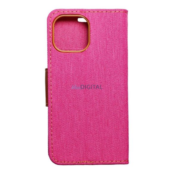 Husă pentru telefon iPhone 13 Mini (5,4"), husă carte, husă cu deschidere laterală, închidere magnetică, roz, Smart Canvas