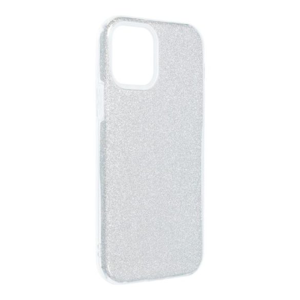 Husa din silicon pentru iPhone 13 (6.1"), cu sclipici, husa din spate, argintie