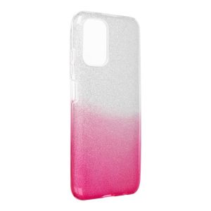 Husă din silicon pentru iPhone 13 (6,1"), strălucitoare, capac din spate, roz-argintiu