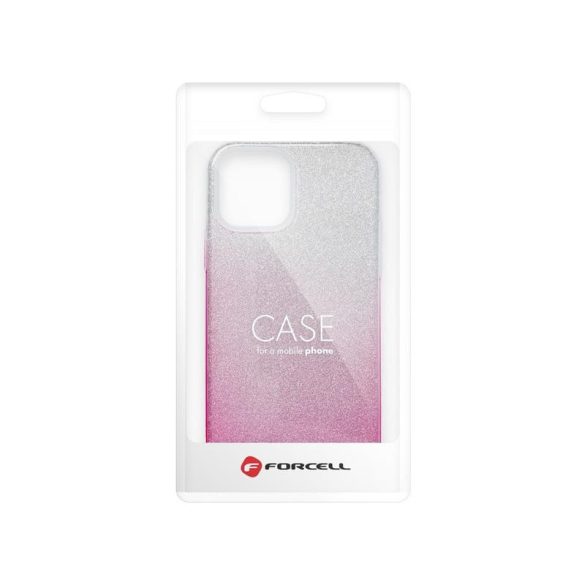 Husă din silicon pentru iPhone 13 (6,1"), strălucitoare, capac din spate, roz-argintiu