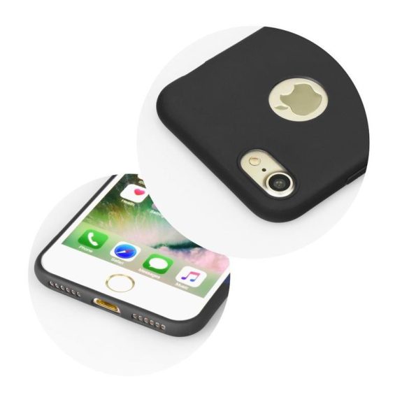 Husă neagră din silicon Forcell moale pentru iPhone 13 (6.1")