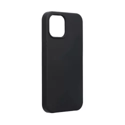   HUSĂ! - Husa din silicon pentru iPhone 13 Mini (5,4"), mat, interior din piele intoarsa, neagra, silicon Forcell