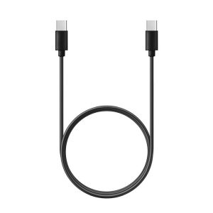 C296 Type-C - Cablu de date negru de tip C cu conector extins 1M 60W 3A