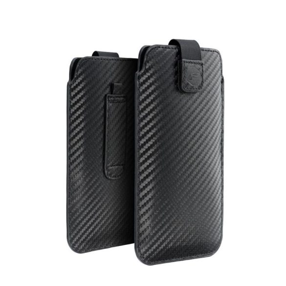 Husa plug-in Forcell Pocket, negru, model carbon pentru Nokia C5 / E51 / E52 / Samsung S5610