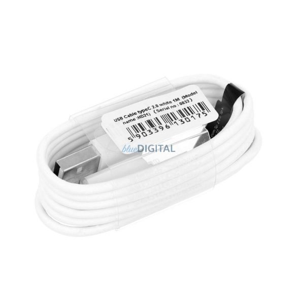 Tip C - Cablu de date USB-A, alb, 1M, HD21