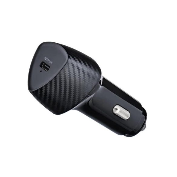 Cap de încărcare pentru trabucuri, Type-C, 20W, model carbon, negru, Forcell