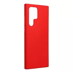   HUSĂ! - Husa din silicon pentru Samsung Galaxy S22 Plus, mata, interior din piele intoarsa, decupaj, rosie, SM-S906, silicon Forcell
