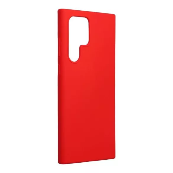 HUSĂ! - Husa din silicon pentru Samsung Galaxy S22 Plus, mata, interior din piele intoarsa, decupaj, rosie, SM-S906, silicon Forcell
