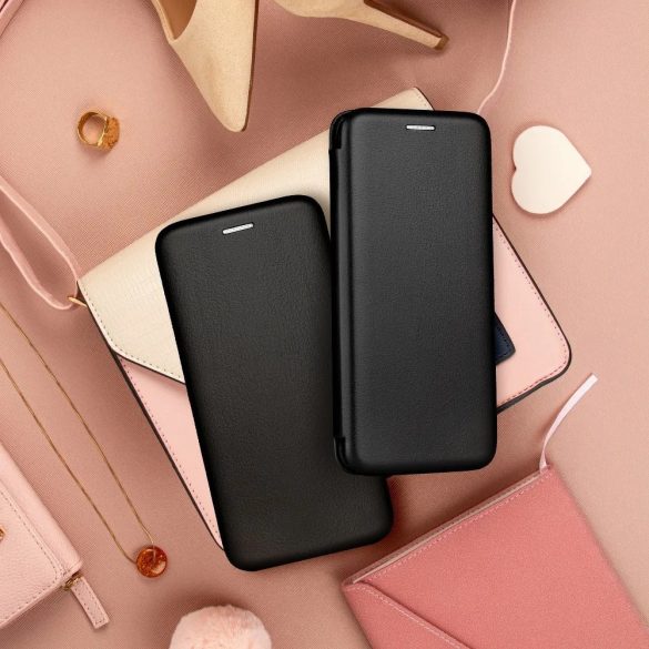 Husă pentru telefon Samsung Galaxy A53, husă carte, închidere magnetică, husă flip, cadru din silicon, negru, SM-A536, Forcell Elegance