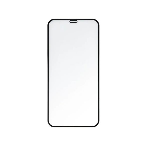 Film din sticlă frontală pentru iPhone XR / 11 (6,1"), călită, îndoită, cadru negru, 9H, 5D Full Glue (mat)