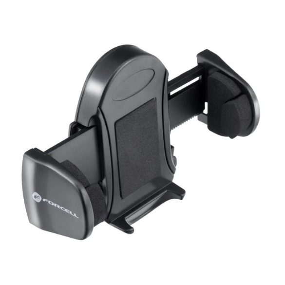 Suport auto pentru bord / parbriz / aerisire, ventuză, negru, Forcell Oval 17