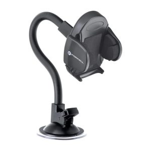 Suport auto pentru bord / parbriz / aerisire, ventuză, negru, Forcell Oval