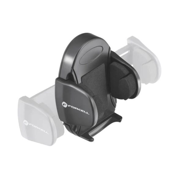 Suport auto pentru bord / parbriz / aerisire, ventuză, negru, Forcell Oval