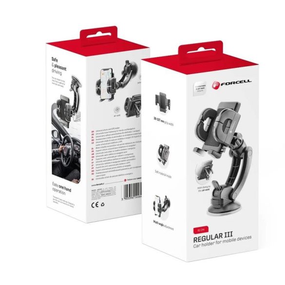 Suport auto care poate fi amplasat pe orificiul de aerisire, negru, Forcell Regular